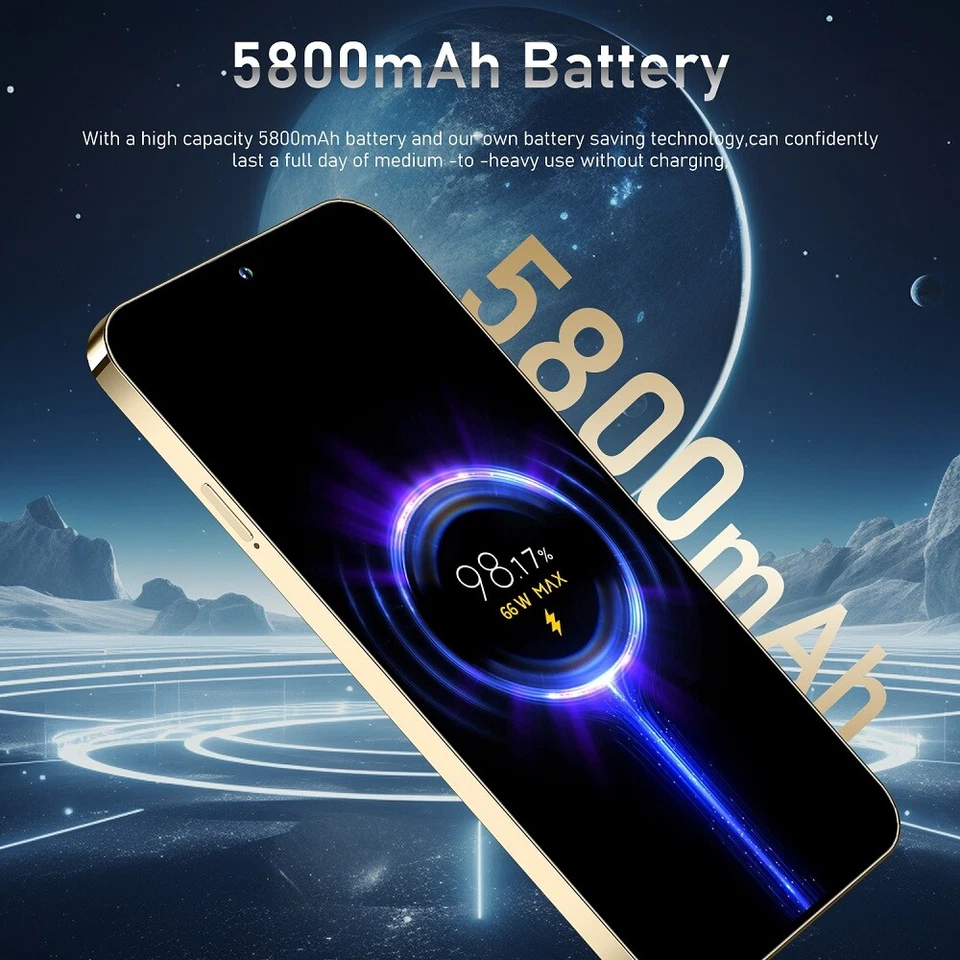 Smartphone i16 Pro Max débloqué Android 32 Go double SIM 6,8" téléphone portable - Photo 4/4