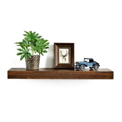 Colin 10'' Deep Floating Shelves Rustic Wall Shelf Wall Mounted Wooden Shelves w