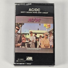 AC/DC Dirty Deeds Done Dirt Cheap Cassette Tape 1976 Atlantic Records RARE 1970s