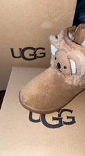 UGG Australia Toddler Girl Boots Booties Size 7 Fur Inside Side Zipper