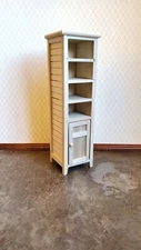 Dollhouse Miniature Cabinet for Bathroom Unpainted Wood 1:12 Scale Furniture