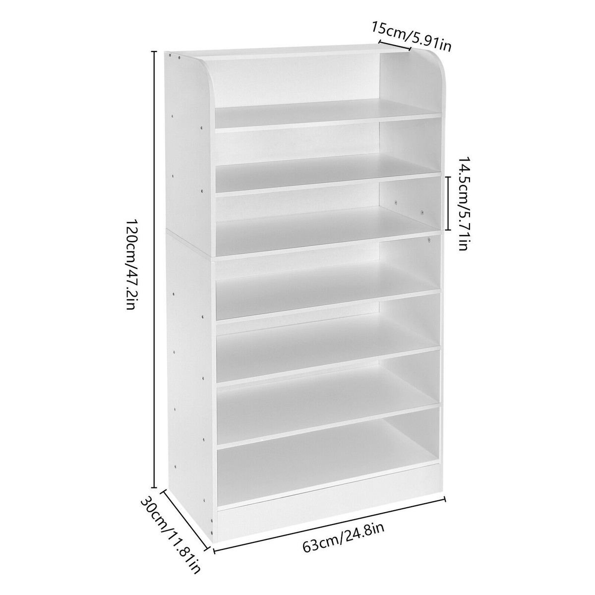 Shoe Storage Cabinet 4-Flip Drawers Top Shelf Farmhouse Sneakers