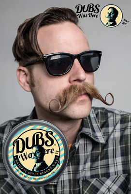 Dubs Was Here - NATURAL HOLD Moustache Wax  1 oz tin