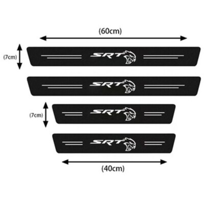 4X Für Dodge SRT Mopar Challenger Hellcat Redeye Schwelle Carbon Fiber Aufkleber