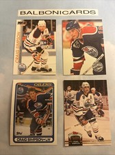 Craig Simpson Oilers 4 Card Stadium Club Topps Pro Set Lot! NM+ Free Shipping!
