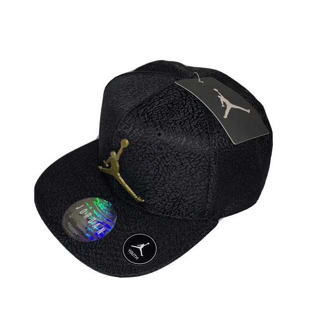 black and gold jordan snapback