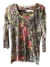 Vintage Y2K 90's Sheer Mesh Sheer Shirt Made in USA Artsy Large By Scrap Work