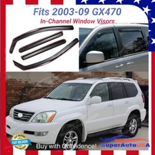 In-Channel Window Visors Rain Guard Wind Deflector For 2003-2009 Lexus GX470