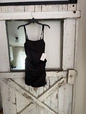 Black Ruched Mini Dress NWT SIZE 2-6, Sexy little black dress