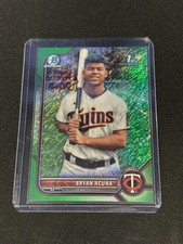 2022 Bowman Chrome Prospects Bryan Acuna 1st Green Shimmer Refractor /99 Twins