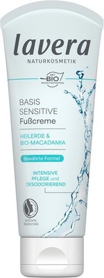 lavera basis sensitiv Fusscreme Bio Macadamia Heilerde 4er Pack 4x75ml