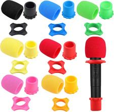 10 Set Handheld Microphone Protection Foam Mic Cover Set, Including 10 PCS Foam