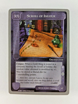 Scroll of Isildur - Middle Earth CCG card (1998 ICE) MECCG Silver Grey Border