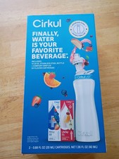 Cirkul 22oz. Stainless Steel Water Bottle Starter Kit w/ Blue Lid, 2 Cartridges
