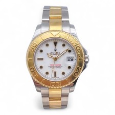Rolex Yacht-Master 18K Yellow Gold Steel Automatic Midsize Watch 168623