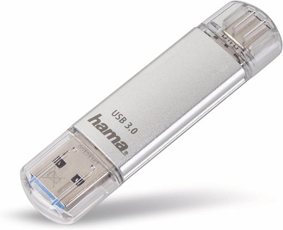 Hama 64GB USB-Speicherstick mit USB 3.0&USB 3.1-Type-C