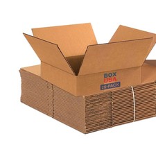 12 x 12 x 3 Corrugated Cardboard Boxes, Flat 12"L x 12"W x 3"H, Pack of 25  ...