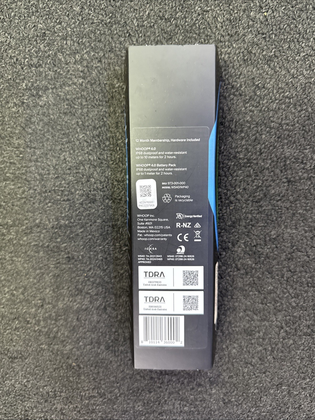 WHOOP 4.0 Wearable Health, Fitness & Activity, Onyx Superknit/Band/Battery Pack