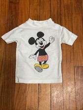 Vintage Mickey Mouse Cartoon TV Retro Shirt 70s 80s Toddler 1-2 Youth Disney