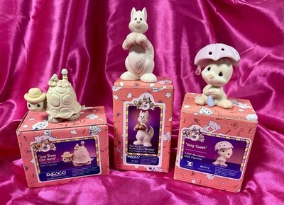 Precious Moments 3 Birthday Club Figurines Holy Tweet, God Bless Our Home, Put..