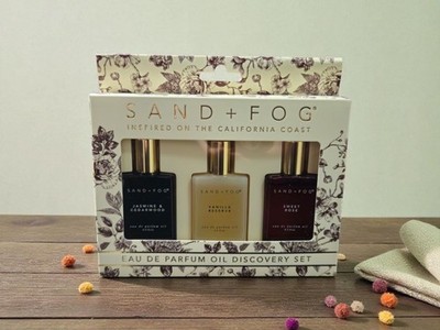 Sand + Fog EDP Oil Discovery Set   Jasmine   Vanilla Reserve   Sweet Rose