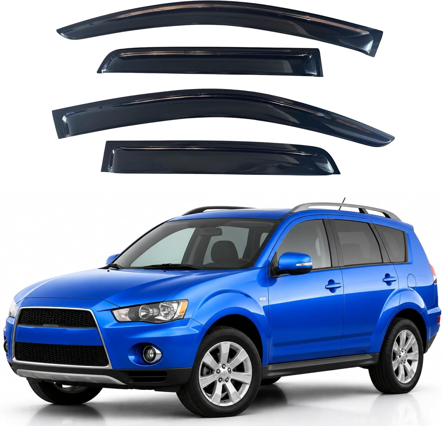 Window Visors Rain Guards for 2011- Mitsubishi Outlander