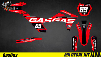 Mx Grafx Motorbike Decal Kit for Gas Gas - Big, Colorful Vinyl MX US