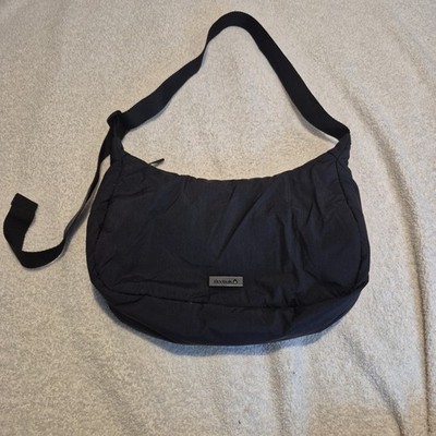 Nylon Rebok Bag - Casual Shoulder Crossbody with Medium, Medium-black Has Hole