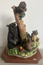 BEARS AND BEES RARE Bossons FRASER ART L.E Crown Collection Series 1984 Figurine