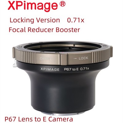 XPimage Lock Booster Focal Reducer Adapter for Pentax 67 Lens to Sony E Camera