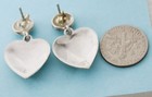 Vintage ND Sterling Silver 925 & Black Onyx Dangle Heart Earrings Pierced 7.5 g — photo 5
