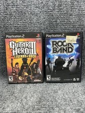 Rock Band 2 & Guitar Hero 3 III: Legends of Rock (PlayStation 2 PS2) Game LOT