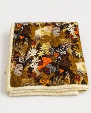 Vintage 70s Handmade Quilted Coverlet 40x45 F...