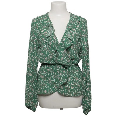 Max Studio, Wickelbluse, Größe: S, Grün/Weiß/Pink, Polyester, Blumen, Damen #g6m