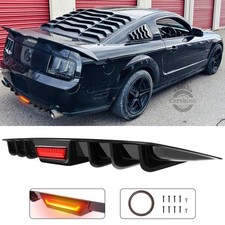 For Ford Mustang 95-08 Black Rear Bumper Diffuser W Led Brake Stop Tail Light