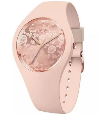 Ice-Watch ICE 019212 flower glam brushed Small Damenuhr neu Silikon nude haut K9