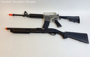 Set Of 2 Replica Airsoft BB Sniper & Shot (For Parts/Untested)