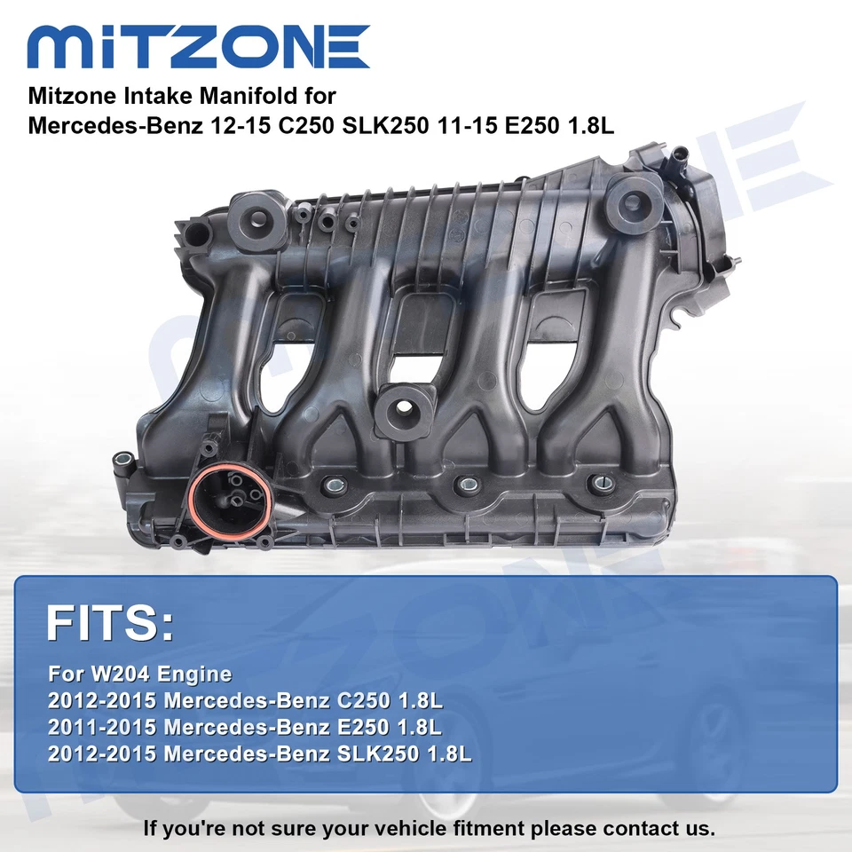 Colector de admisión Mitzone para Mercedes-Benz 12-15 C250 SLK250 11-15 E250 1,8 L Foto 3 de 4