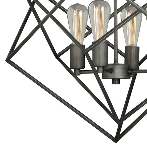 Rad 4-Light Pendant in Mid-Century Modern and Cage Style 30 Inches Tall and - Picture 7 of 13