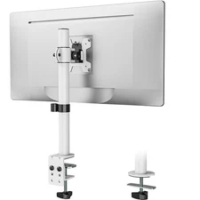 Single Monitor Mount for up to 32 inch Screen Fully Adjustable Arm White