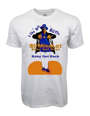 SIR MIX A LOT - BABY GOT BACK WHITE GRAPHIC T-SHIRT