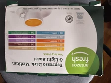 Amazon fresh espresso 100 count, 2 boxes. See description and figure
