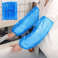 100X Disposable Sleeve Covers Waterproof Plastic Arm Sleeves Kitchen Cleaning 