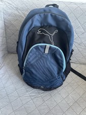 PUMA Sac à dos ville bleu/noir polyester résistant à l’eau, poche zippée
