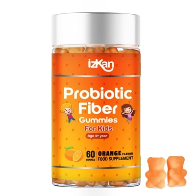 IZKAN Probiotic Fiber Gummies for Kids - Supplements for Digestion & Immune Support