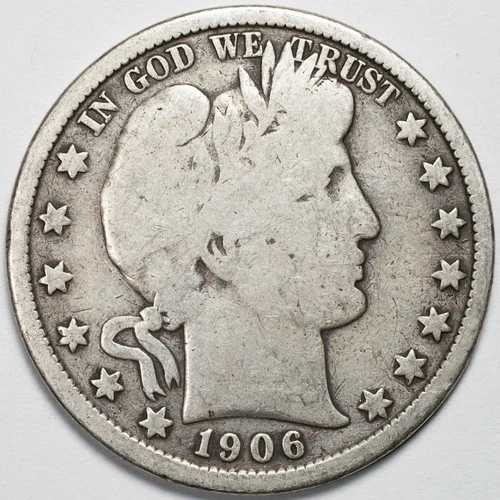 1906-O Barber Silver Quarter Very Good (VG)