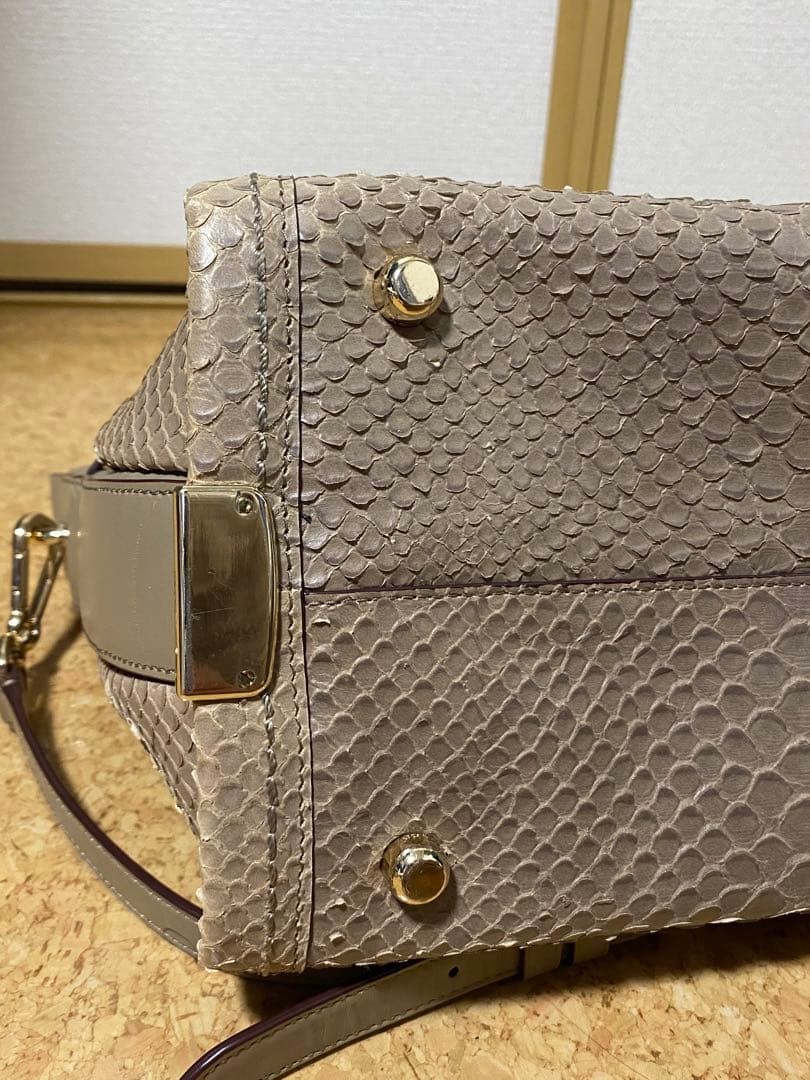Coach Swagger 2way bag python pattern greige Y2K - image 7