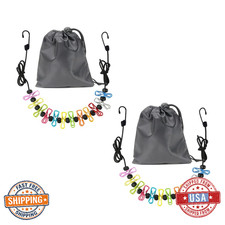 Retractable Portable Travel Clothesline with 12 Clips