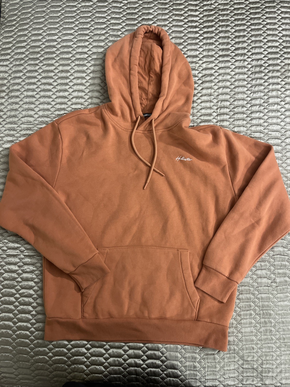 Hollister Mens Hoodie Sweatshirt with Pockets Size M. Pumpkin Spice.  Excellent