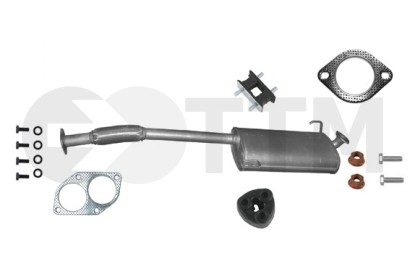 Silencieux intermédiaire Opel Frontera A 4x4 2.5 D en acier aluminisé